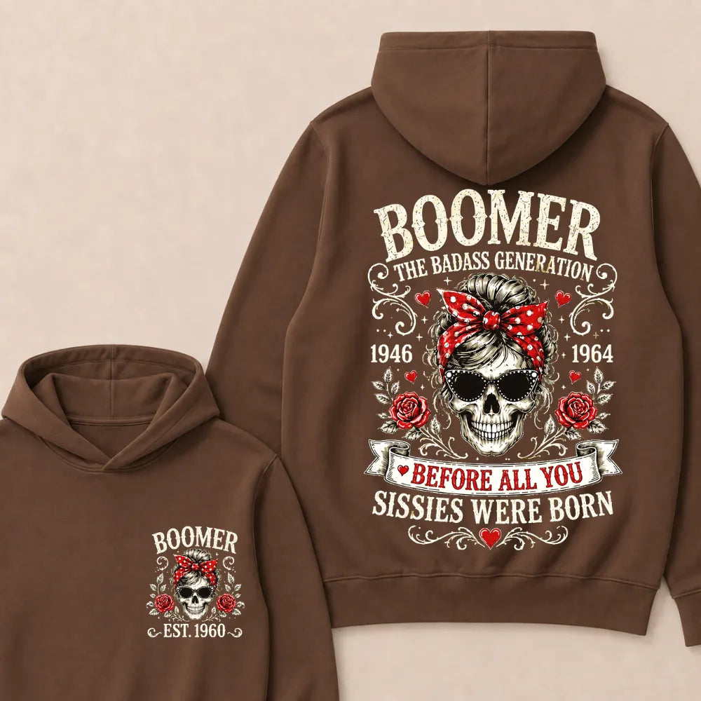 Boomer The Badass Generation β Custom EST. Year Hoodie