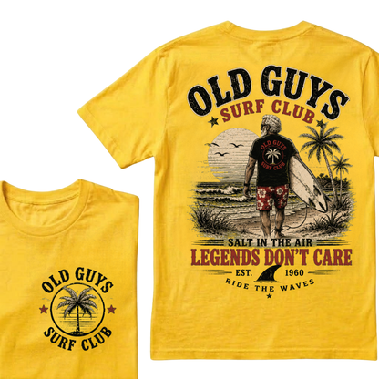 🌴Custom EST.Year Vintage Beach Old Guys Surf Club Casual Graphic T-Shirt